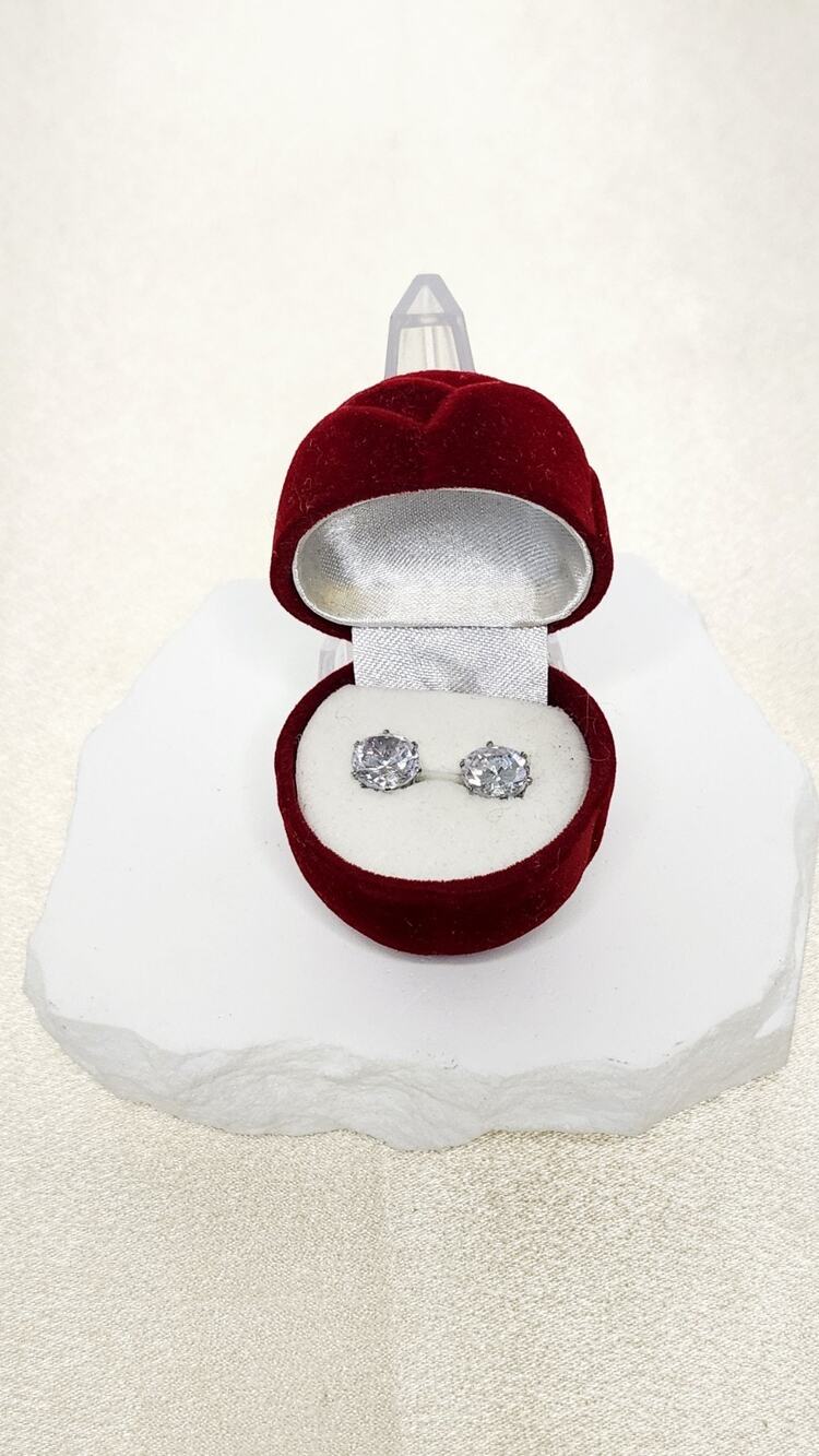 Romantic CZ Earrings in Velvet Rose Gift Box | Glam Coquette